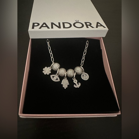 PANDORA Pave Lights & Symbols Charms Necklace - Picture 2 of 4